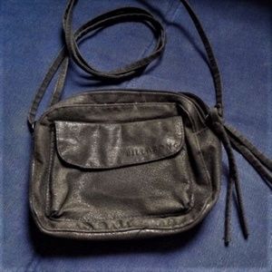 Black coated billabong crossbody bag purse